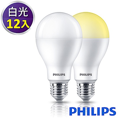 Philips飛利浦 舒視光護眼13.5W 6500K LED燈泡-白光(12入組)