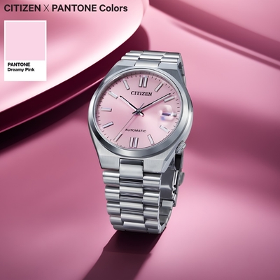 CITIZEN 星辰 X PANTONE Nowstalgia 亞洲限定 情人節推薦款 夢幻粉 經典機械錶 送禮推薦 NJ0158-89X