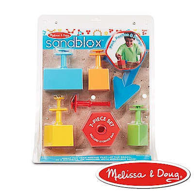 美國瑪莉莎 Melissa & Doug 幾何圖形堆沙模具 7 件組