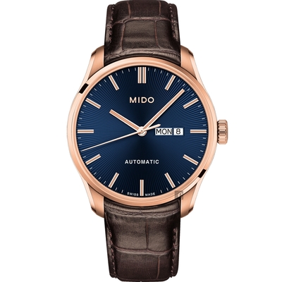 MIDO 美度 官方授權 Belluna Gent 經典日期機械錶 送禮推薦-42mm M0246303604100