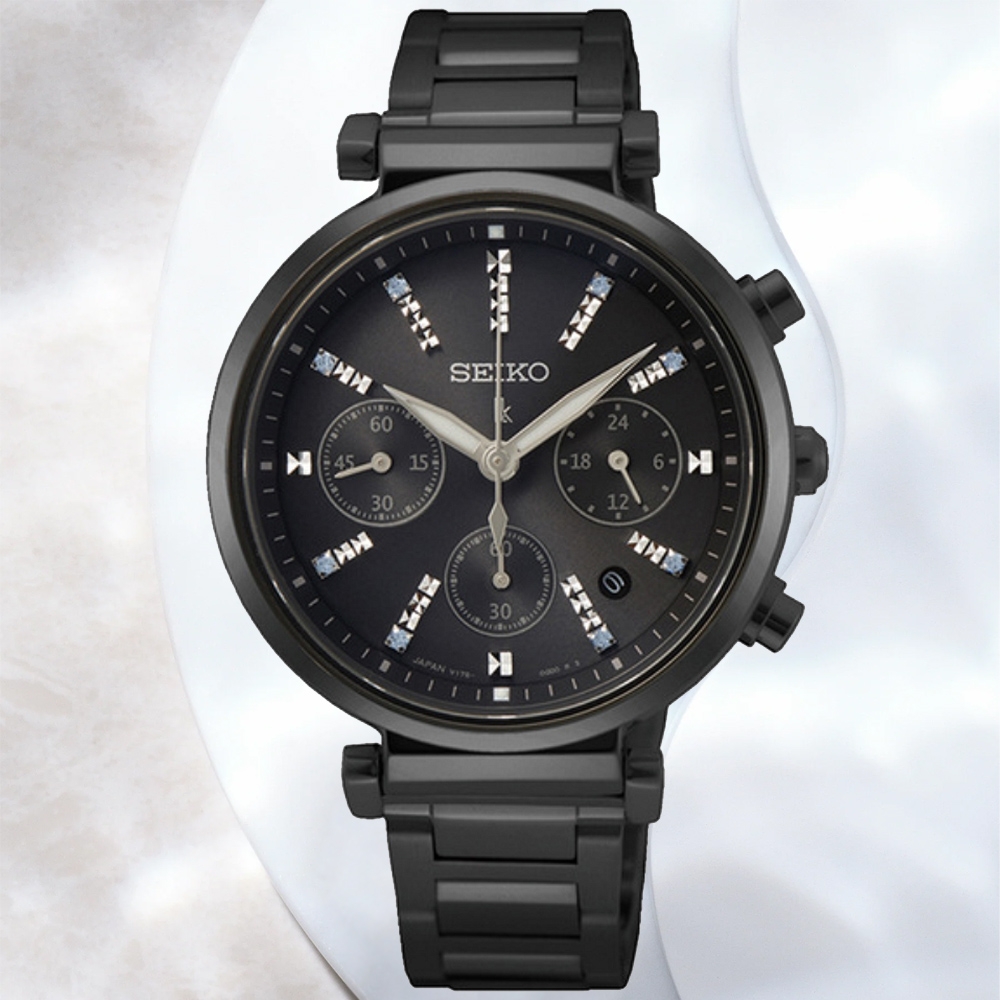 SEIKO精工 LUKIA 優雅太陽能計時腕錶 禮物推薦 畢業禮物 V175-0DY0SD/SSC903J1
