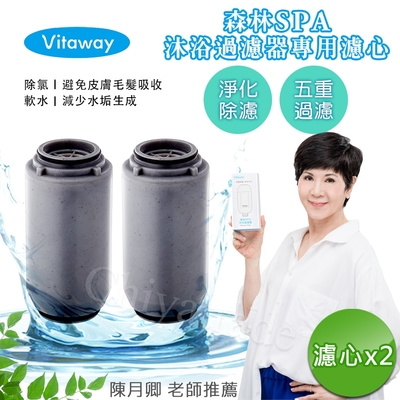 vitaway 森林spa活水沐浴器 活性碳 除氯過濾器(專用替換濾心)x2-公司貨