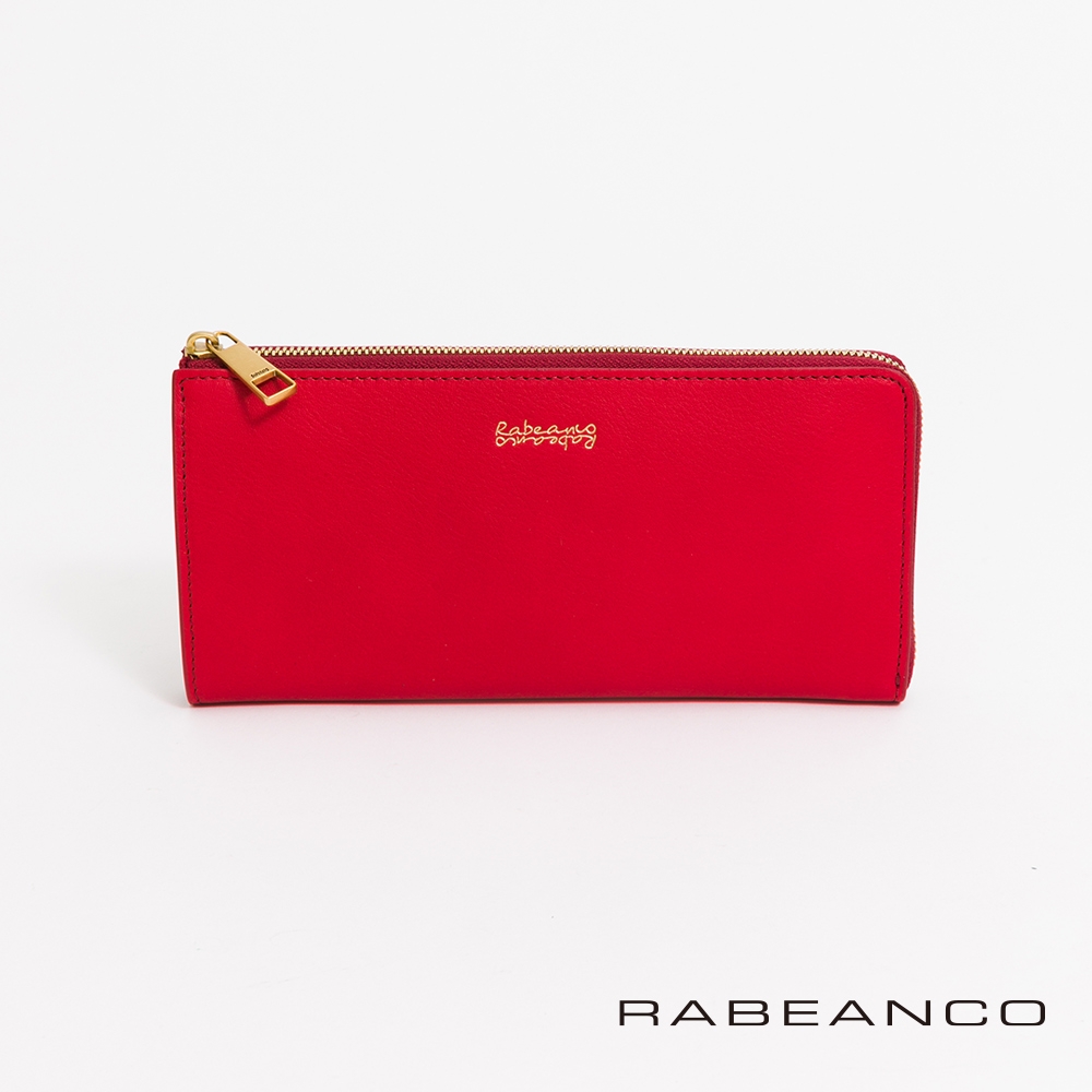 RABEANCO 迷時尚系列L型拉鍊長夾 紅色