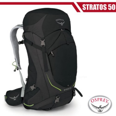 OSPREY 新款 Stratos 50 透氣立體網架健行背包_黑 R