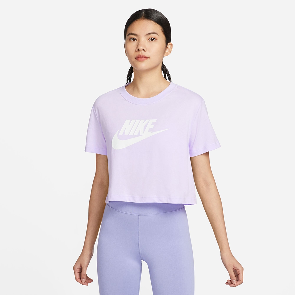 NIKE 上衣 女款 短袖上衣 運動 AS W NSW CLUB CRP TEE FTRA 紫 BV6176-511 (3S3728)