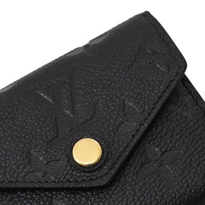 Auth LOUIS VUITTON Zoe Wallet M62935 Black Monogram Empreinte Leather