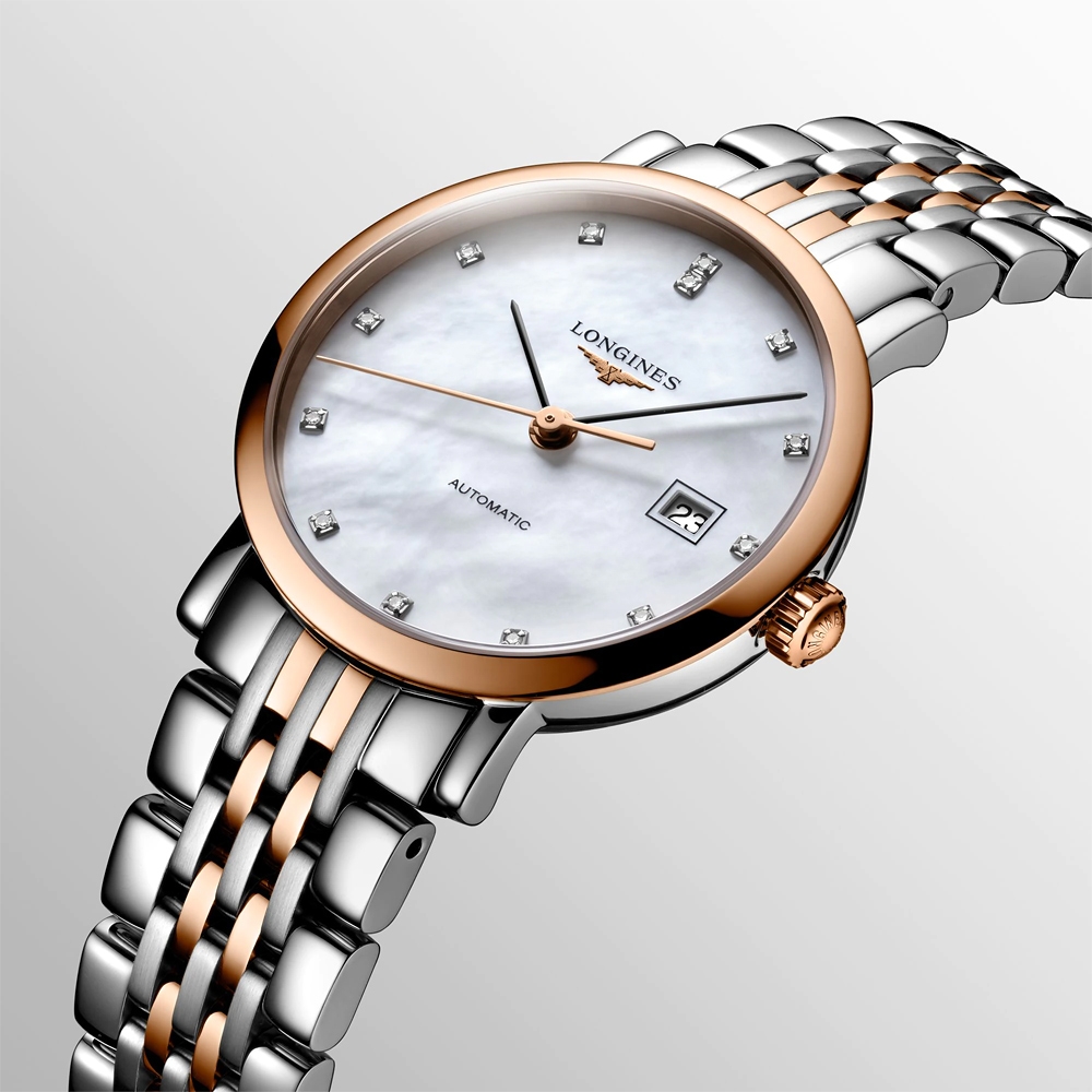 LONGINES 浪琴 官方授權 Elegant 優雅系列真鑽機械女錶 年終送禮-29mm L4.310.5.87.7