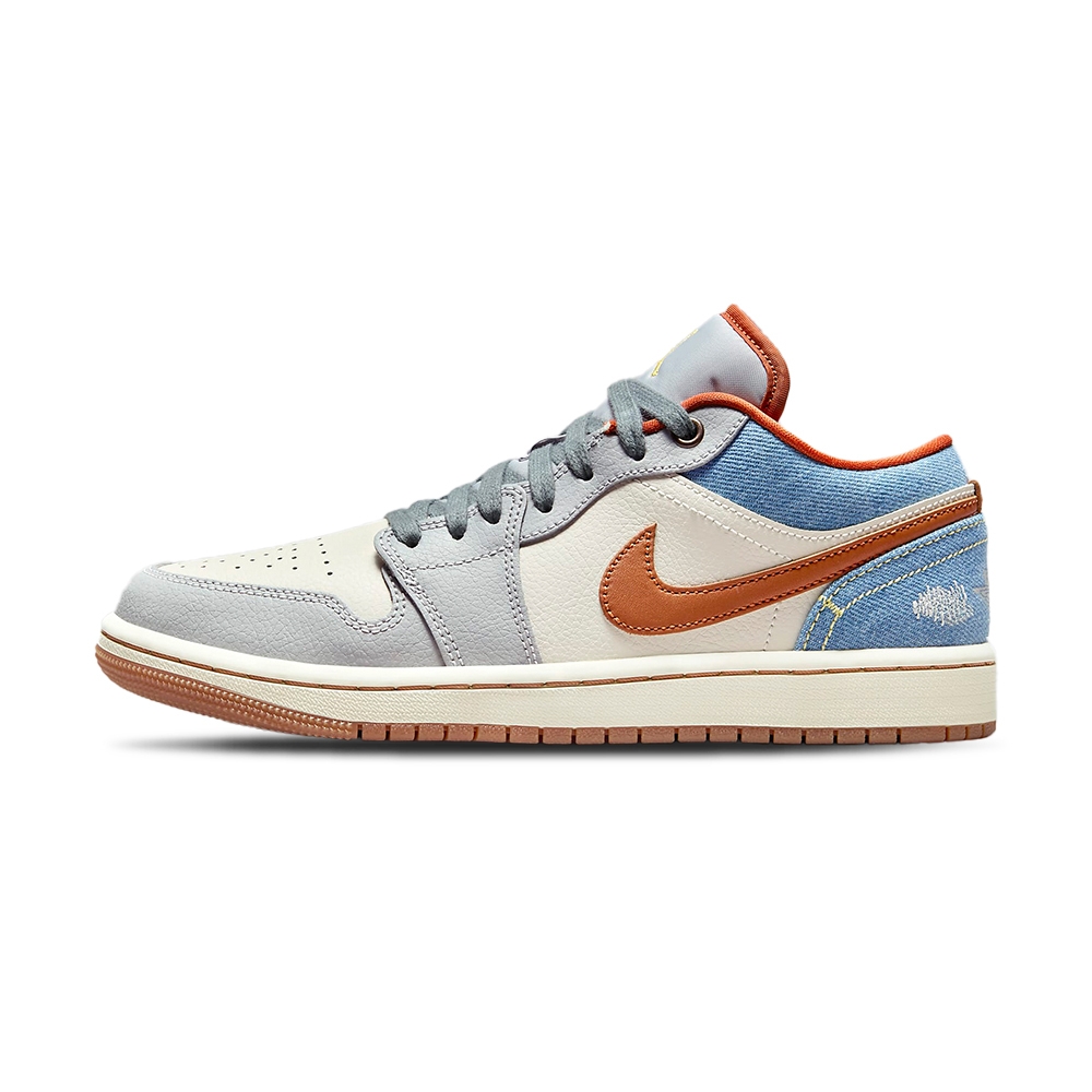 Nike Wmns Air Jordan 1 Low SE 女丹寧灰藍AJ1 喬丹休閒鞋FZ5045-091