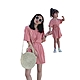 【Baby童衣】女童素色休閒短袖洋裝 母女裝 親子裝 簡約渡假連身裙 89036 product thumbnail 3