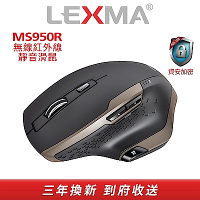 LEXMA MS950R 無線紅外線靜音滑鼠