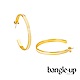 BANGLE UP 復古經典琺瑯鍍金開口耳環 -白 product thumbnail 1