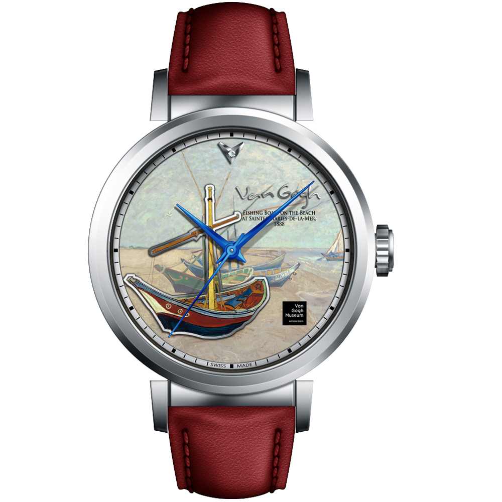 梵谷Van Gogh Swiss Watch梵谷經典名畫男錶(I-SLMF-09)-標誌船