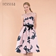 JESSICA - 粉色氣質優雅透視紗拼接緞面禮服洋裝 product thumbnail 1