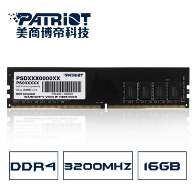 Patriot美商博帝 DDR4 3200 16GB桌上型記憶體