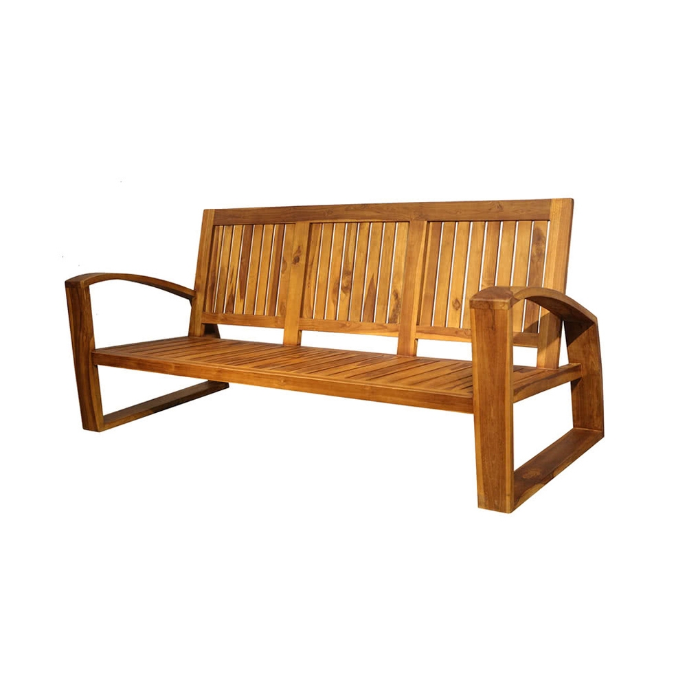 吉迪市柚木家具 柚木曲線扶手造型三人椅 RPLI001A 不含墊 沙發椅 客廳 腳椅 椅子 木沙發