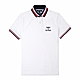 Tommy Hilfiger 熱銷刺繡領滾邊文字Logo短袖Polo衫(CUSTOM FIT)-白色 product thumbnail 1