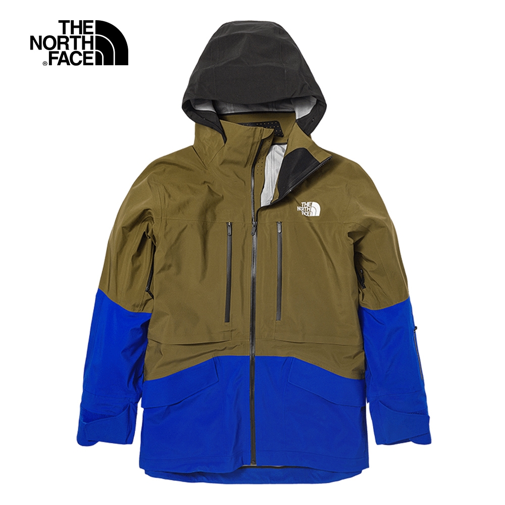 The North Face北面男款藍綠撞色防水透氣保暖衝鋒衣｜82UTHK0