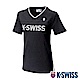 K-SWISS KS V-Neck Tee印花短袖T恤-女-黑 product thumbnail 1