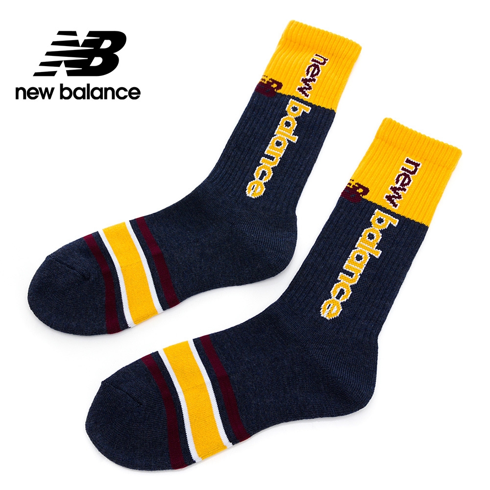[New Balance]對比色中長襪_中性_藍黃色_LAS12261NV