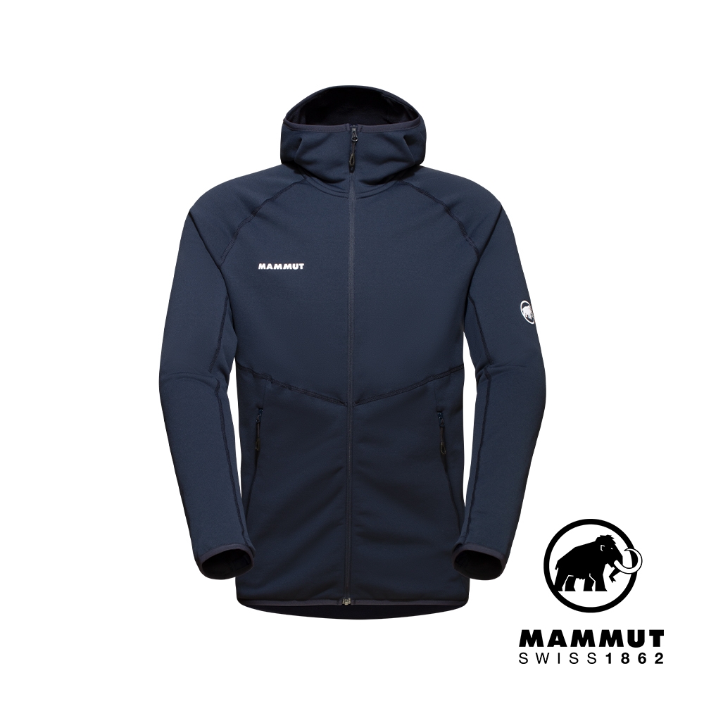 【Mammut 長毛象】Aconcagua ML Hooded Jacket Men 透氣快乾刷毛連帽外套 海洋藍 男款 #1014-04280