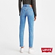 Levis 女款 Skinny 高腰排釦緊身牛仔褲 淺藍石洗 心機雕飾線 彈性布料 product thumbnail 2