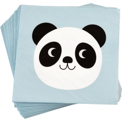 《Rex LONDON》方形餐巾紙20入(熊貓) | 擦手紙 宴會佈置