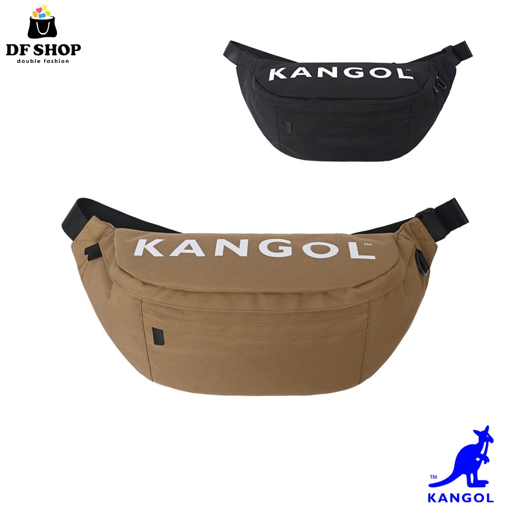 KANGOL - 英國袋鼠經典大LOGO超輕腰包胸包