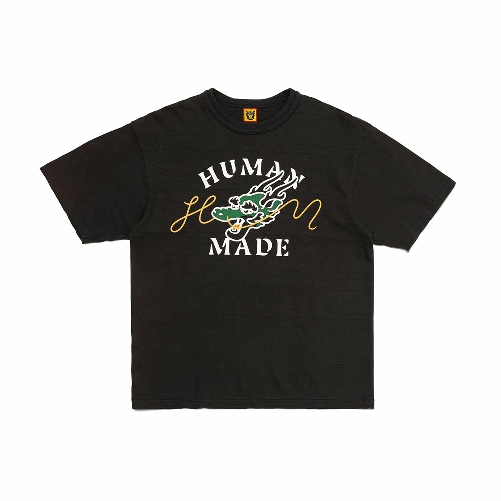 Human made 龍圖案短袖 2024年龍年設計 竹節棉 棉T T恤 黑色/白色 HM27TE001