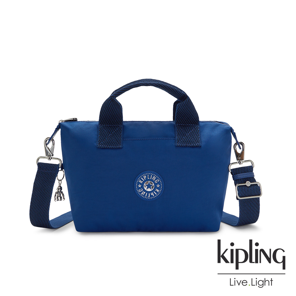 Kipling 極簡群青藍簡約手提肩背托特包-KALA MINI