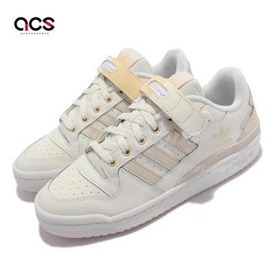 adidas 休閒鞋 Forum Low Premium 女鞋 愛迪達 魔鬼氈 舒適 皮革 穿搭 白 米白 GW4920