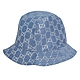 Gucci GG Lamé Bucket 義大利製GG LOGO緹花布漁夫帽(藍/銀線字/631951) product thumbnail 1