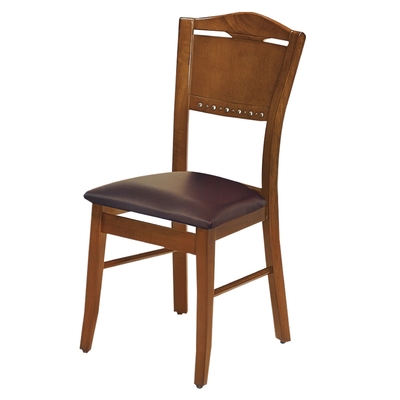 文創集 米巴特 優雅法式風透氣皮革實木餐椅(二色可選＋單張出貨)-43.5x43x89cm免組
