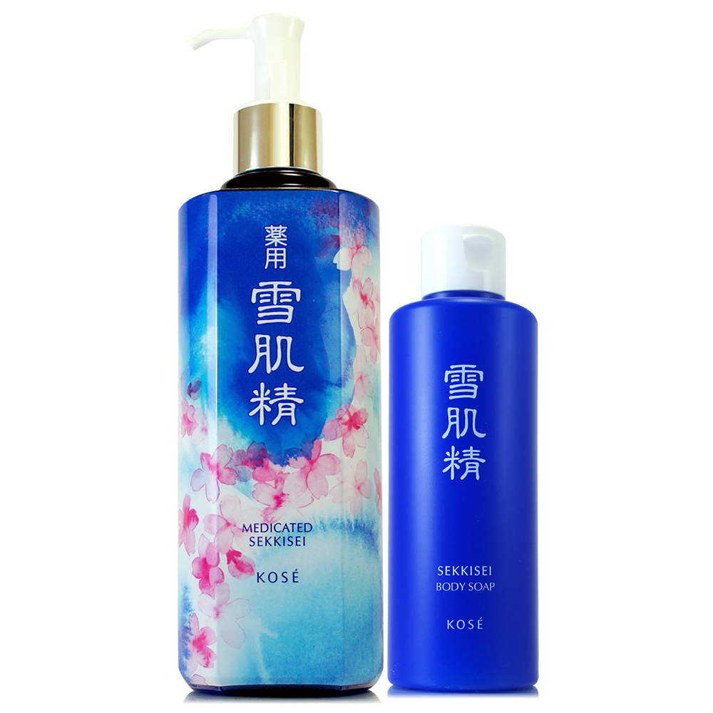 KOSE高絲雪肌精化妝水500ml(染櫻限定版)贈雪肌精草本潤白沐浴乳200ml