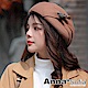 AnnaSofia 流光鑽葉璇帶 純羊毛硬式貝蕾帽畫家帽(深磚駝) product thumbnail 1