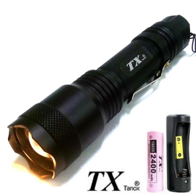 TX特林XML-T6 LED伸縮變焦黃光手電筒(T-Y15-T6)