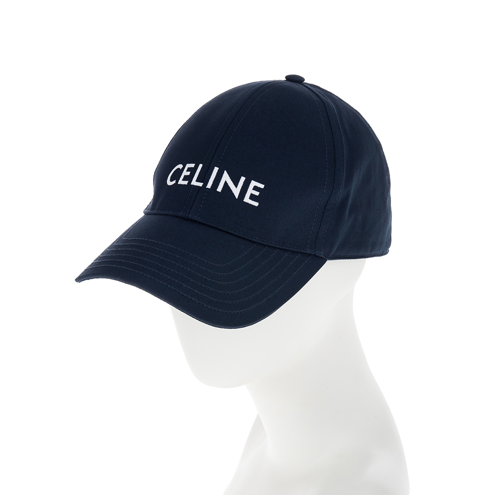 CELINE 新款LOGO棉質刺繡字母棒球帽(海藍色) | 精品服飾/鞋子| Yahoo