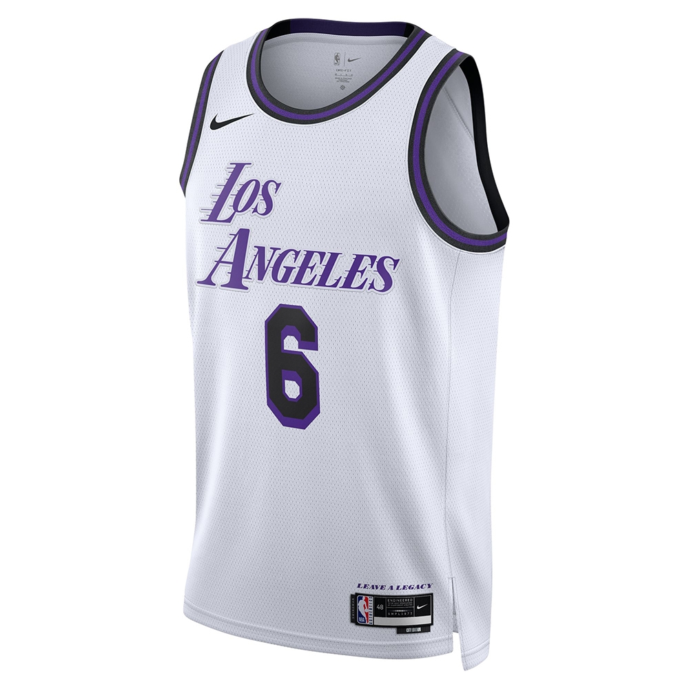 NIKE 背心 男款 運動背心 NBA 球衣 湖人隊 LAL MNK DF SWGMN JSY CE 22 白紫 DO9597-101