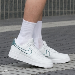 Nike Air Force 1 07 LV8 男 白綠 毛圈布 低筒 AF1 緩震 休閒鞋 FN8349-100