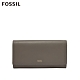 FOSSIL Logan 三折真皮拉鍊RFID長夾-大象灰 SL7833046 product thumbnail 1