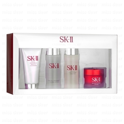 *SK-II 旅行四件組(潔面乳+化妝水+青春露+活膚霜)-國際航空版