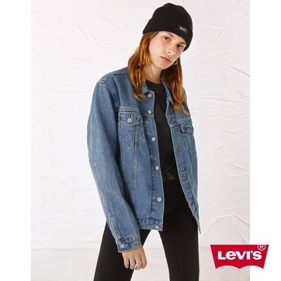 Levis 女款 90年古著牛仔外套 / 寬袖設計 / 天絲棉 / 精工深藍染水洗