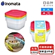 日本INOMATA 日本製可微波食物方形保鮮盒8入組630ml product thumbnail 1