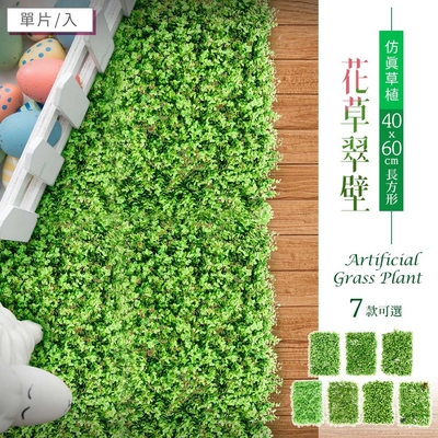 dayneeds 仿真草植-花草翠壁(60X40cm長方形/7款可選) 植生牆/仿真植物牆/綠植園藝