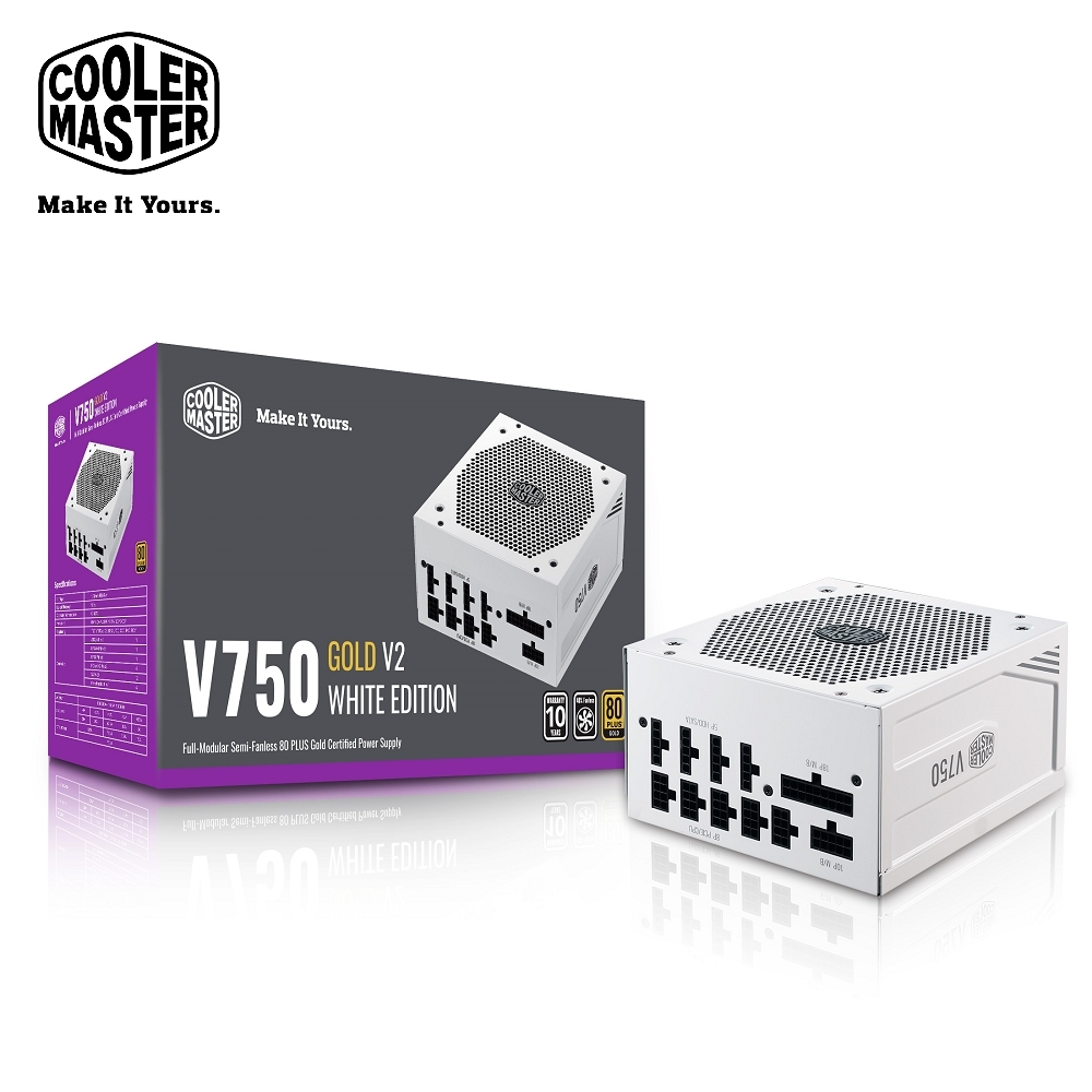 Cooler Master V750 Gold V2 White Edition 750W 電源供應器 白色版