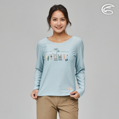 adisi 女浪花洞洞長袖圓領透氣圖t al2311017 (s-2xl) 天藍