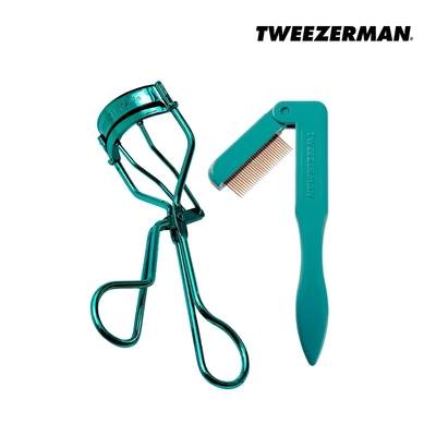 Tweezerman 精緻美睫雙件組-孔雀綠