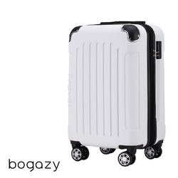 【Bogazy】星空漫旅 18吋密碼鎖行李箱登機箱廉航適用(冰雪白)