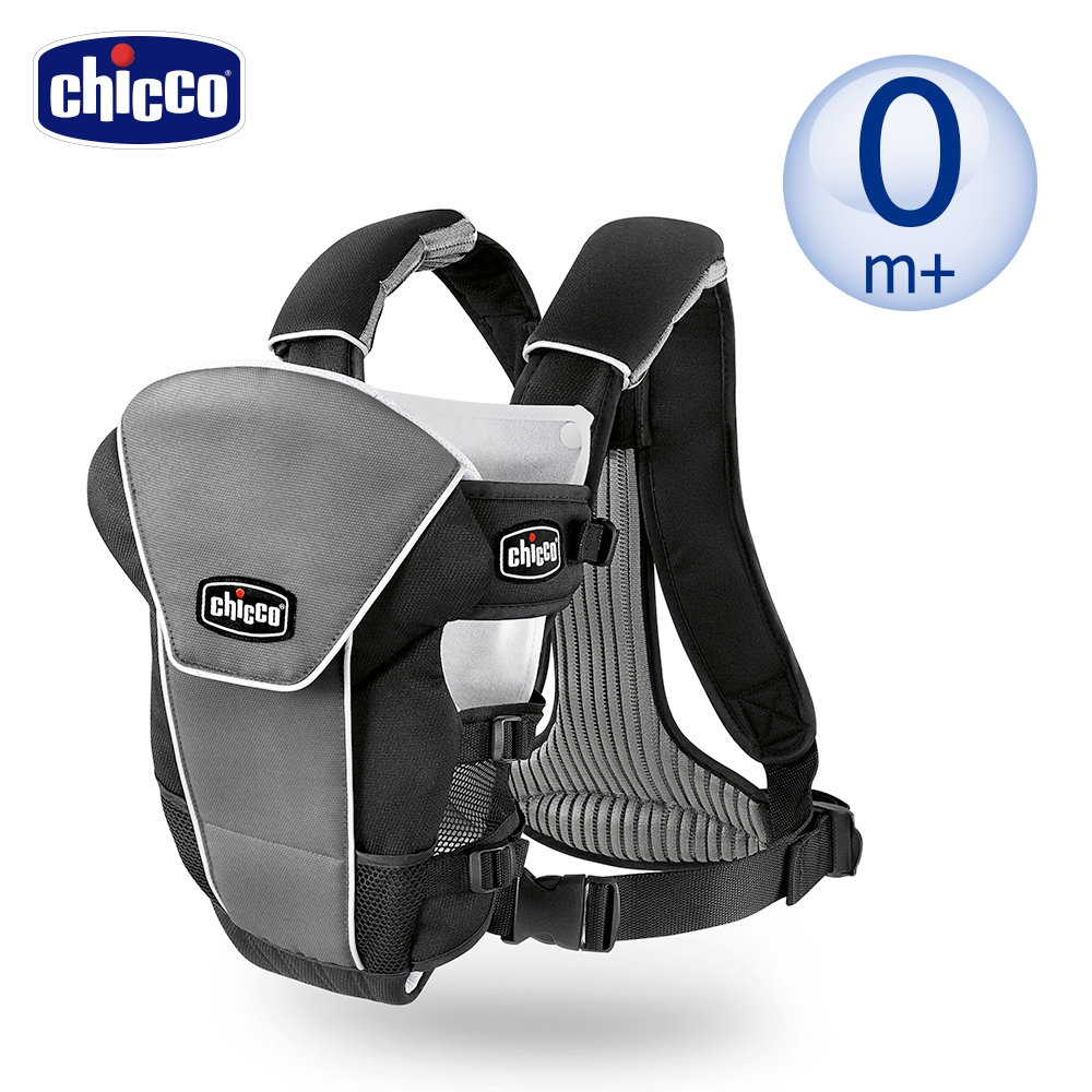 chicco-Magic舒適柔軟嬰兒揹帶Air版-經典灰黑 0m+適用