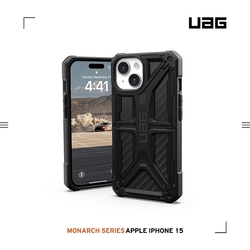 UAG iPhone 15 頂級版耐衝擊保護殼-碳黑