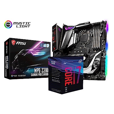 微星 Z390 GAMING PRO CARBON+Intel i7-8700超值組合